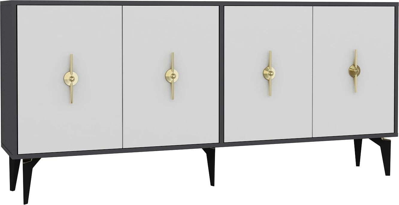 Konsol Skye Decor, ngjyrë antracit dhe e bardhë