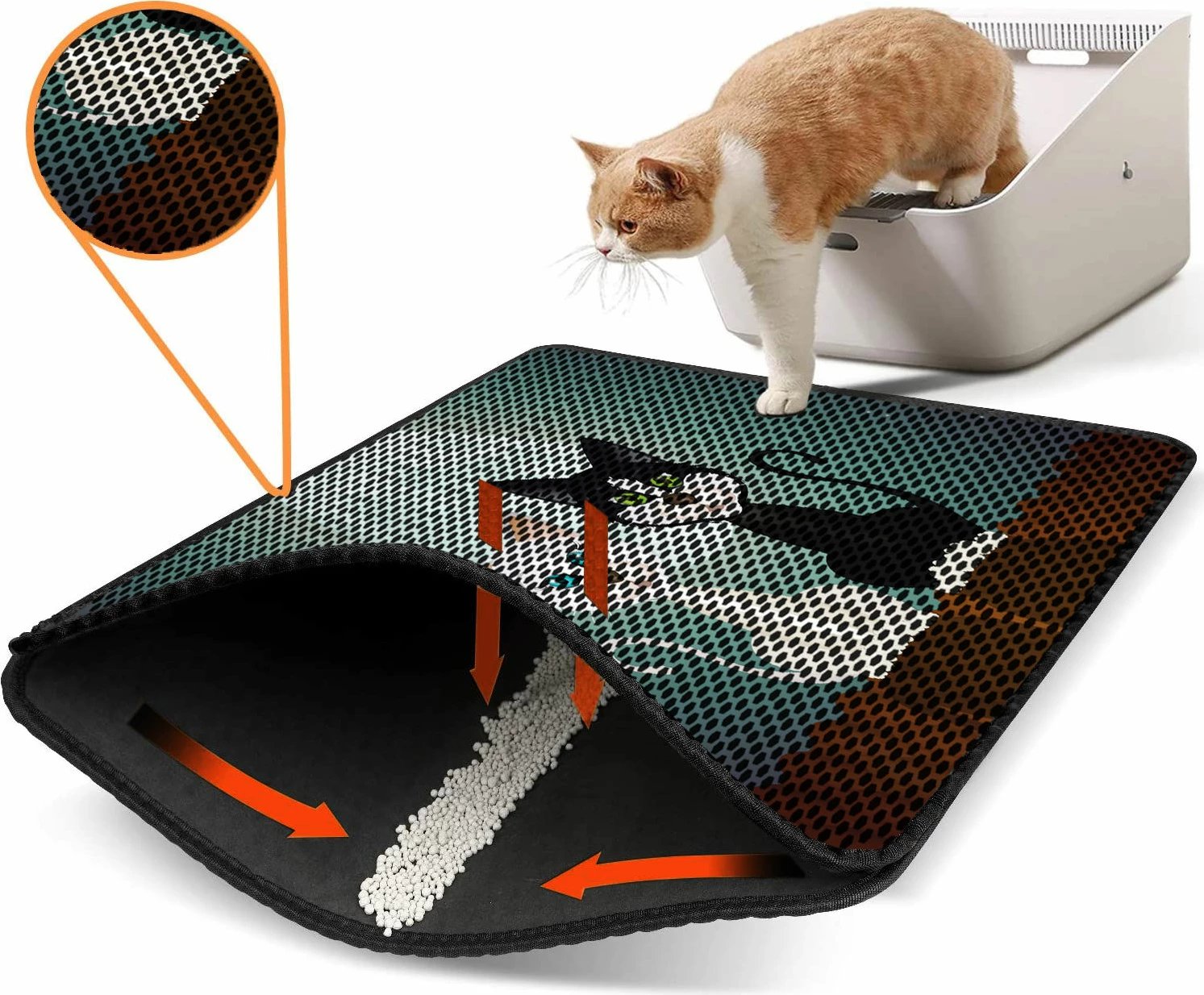 Tapet për rërë mace, shumëngjyrësh, Nrszn0026