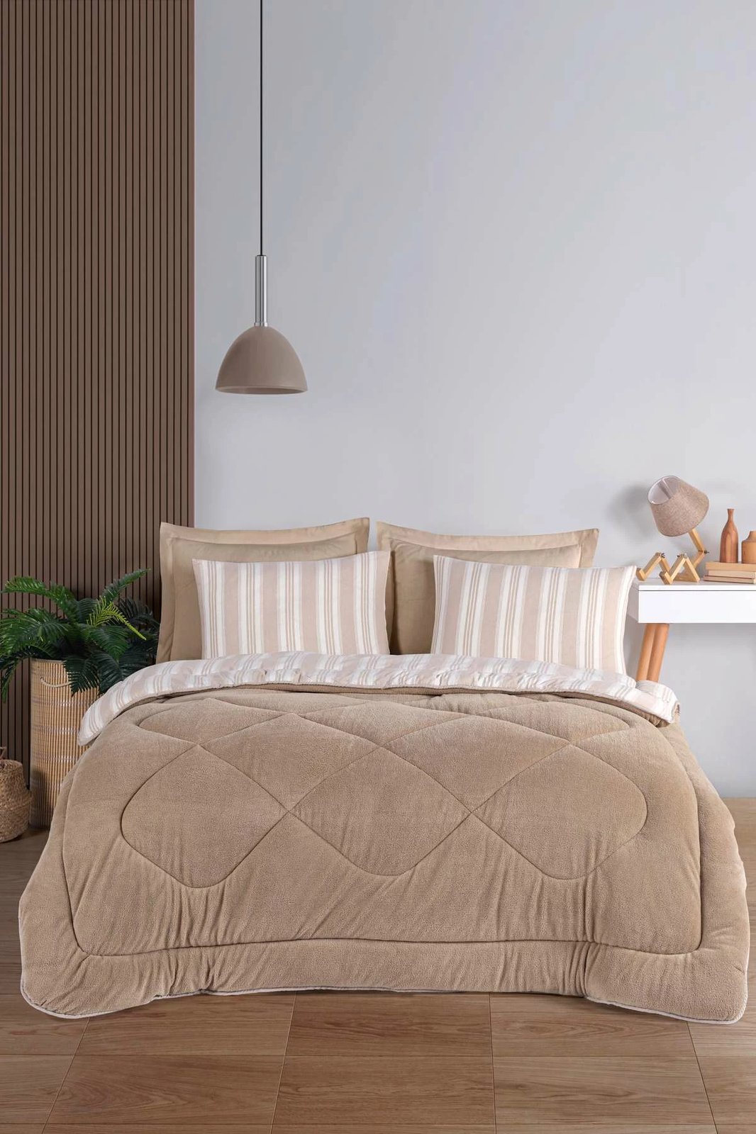 Set gjumi dopio L'essentiel, Soft Line, bezhë