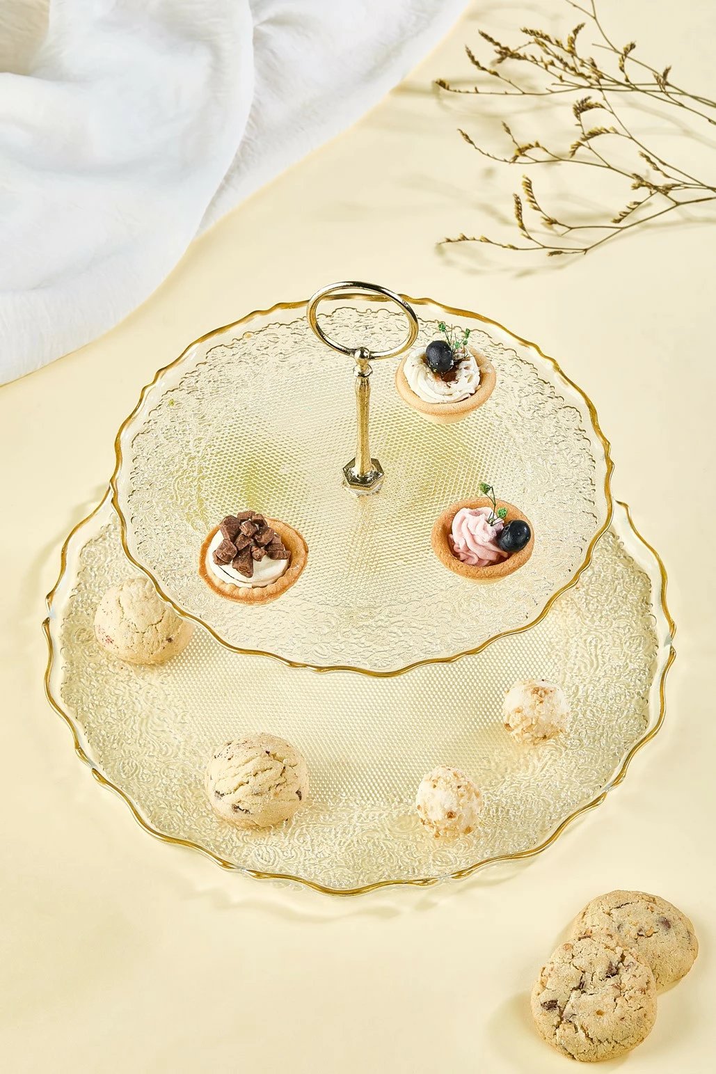 Pjatë dykatëshe për biskota Hermia Goblen, transparente