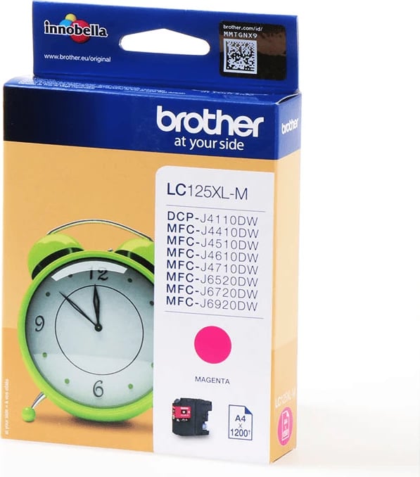 Kasetë boje Brother LC125XL-M 11 ml 1200 faqe XL Magenta