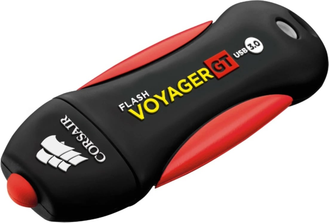 Memorie USB, Corsair Flash Voyager GT CMFVYGT3C-512GB, 512GB, USB 3.0, 390/240 MB/s, e zezë e kuqe
