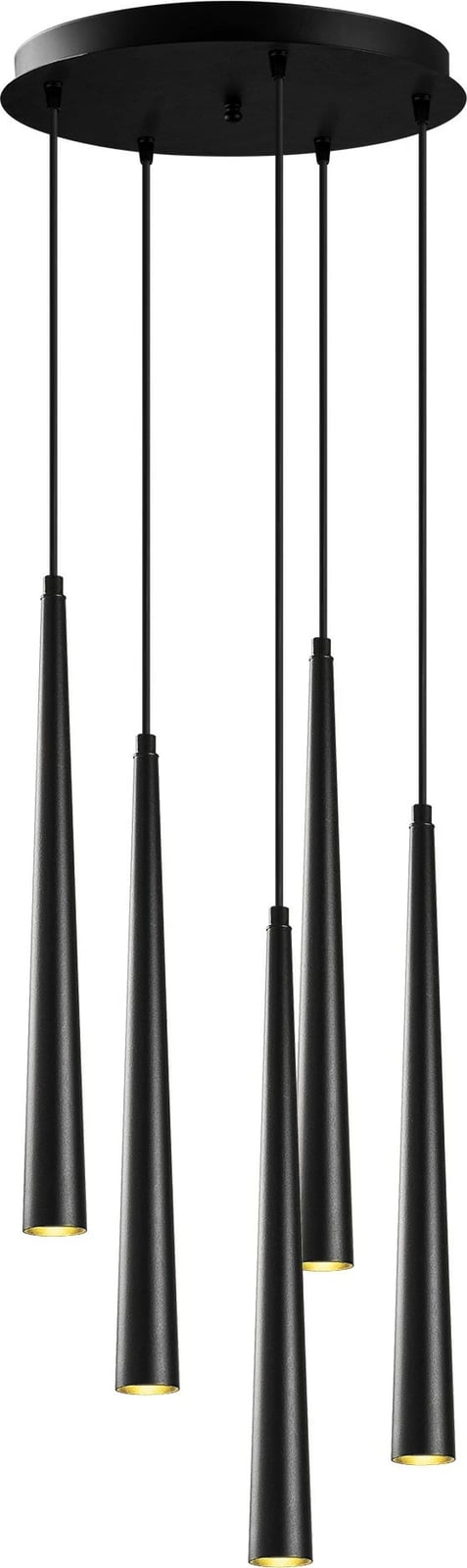 Llambë tavani Opviq, Uğur - 6073, e zezë, lartësi e rregullueshme, 5x3W LED