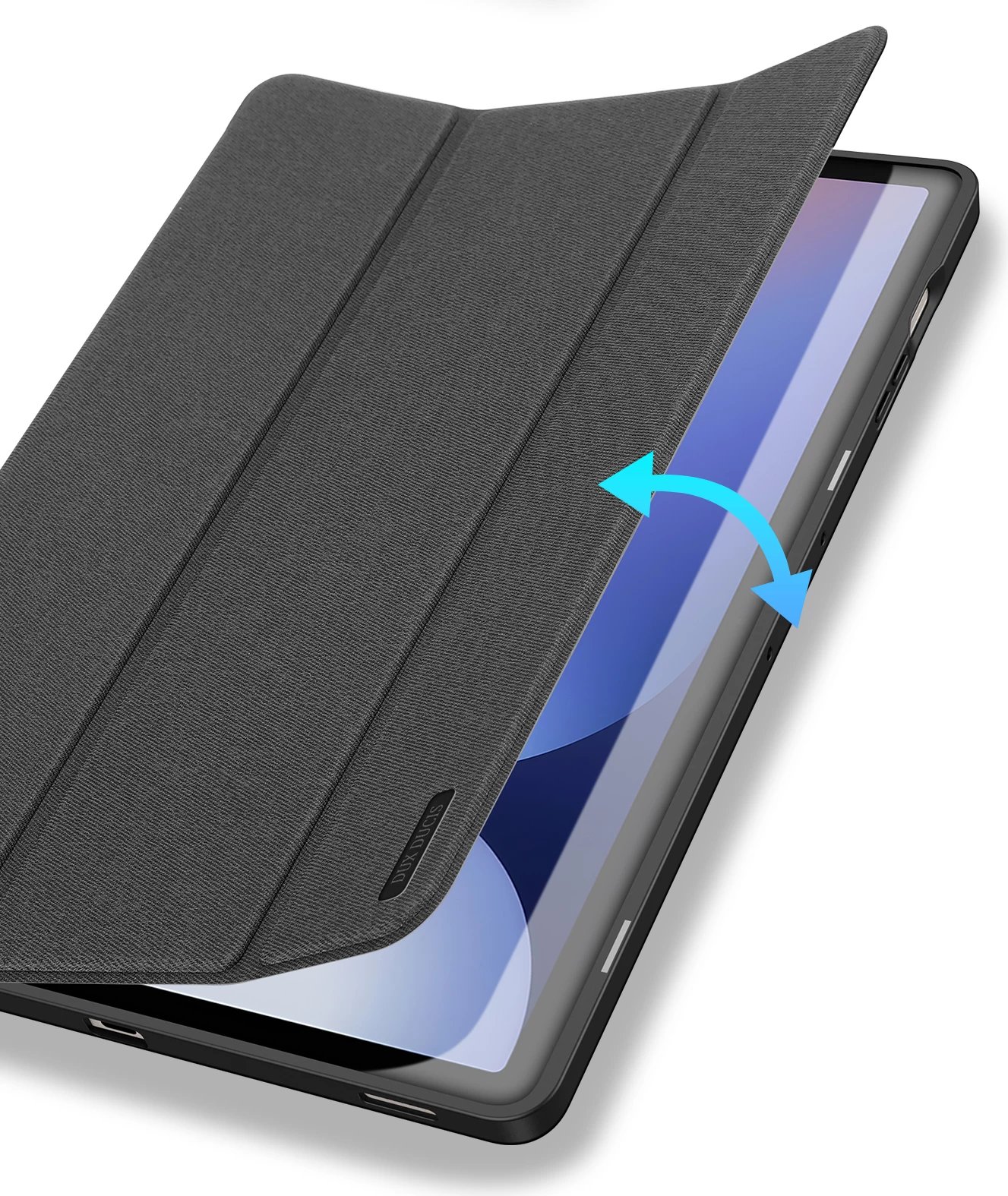 Mbështjellës tablet Dux Ducis Domo për Samsung Galaxy Tab S10+, S9+, S9 FE+, ECO lëkurë PU, me stand dhe kapak, e zezë