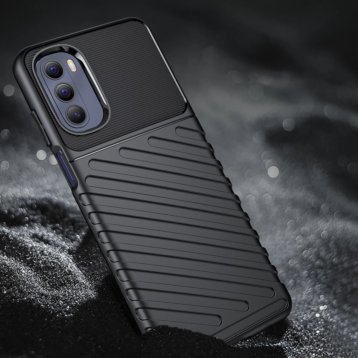 Mbështjellës Hurtel Thunder Case për Motorola Moto G Stylus 5G 2022, i zi