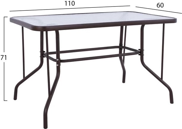 Set kopshti tavolinë & karrige FH10566.02, 5 pjesë, të kafta