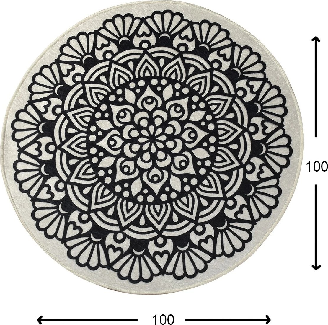 Qilim i rrumbullakët, shumëngjyrësh, 100 cm, Conceptum Hypnose, Kozzy