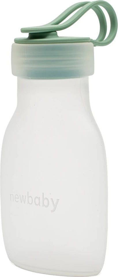 enë ruajtje qumështi gjiri silikoni, New Baby Trendy, 240 ml, blu