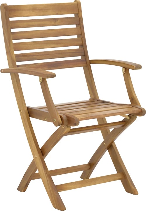 Karrige palosëse me krahë, dru akacie, ngjyrë natyrale, 57x59x93cm