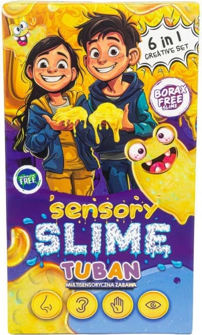 Set DIY slime ndijor Tuban 6-në-1, multikolor
