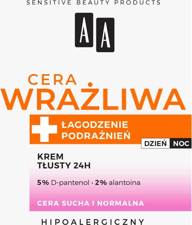 Krem fytyre për femra AA Sensitive Cream Rich 24h, 50ml
