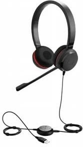 Kufje Jabra Evolve 30 II Stereo, me mikrofon, USB/3.5mm, e zezë
