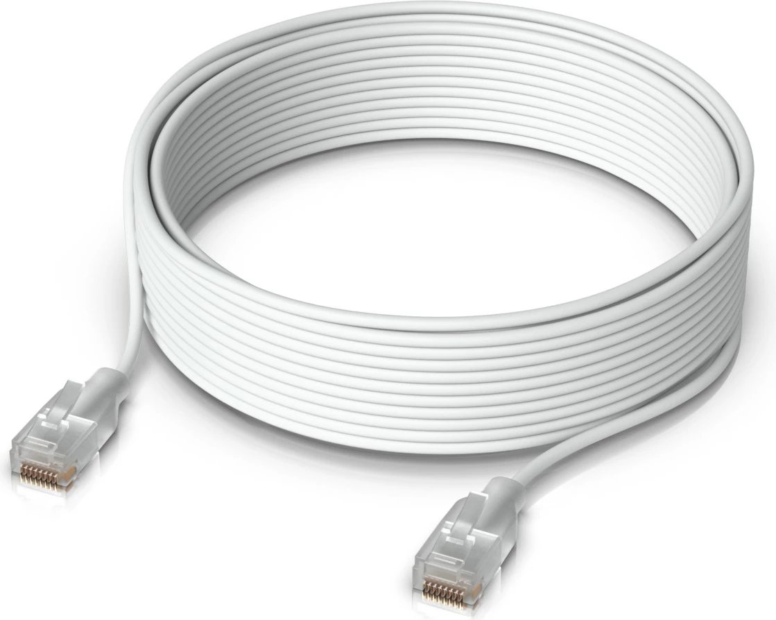 Kabëll rrjeti Ubiquiti UACC-Cable-Patch-EL-12M-W, 12 m, Cat6, RJ-45, i bardhë