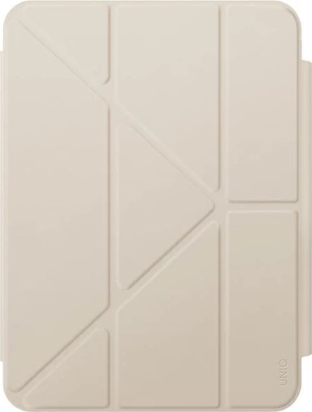 Mbështjellës tablet UNIQ Camden Click për iPad Air 11" (2024), tri-stend Y-fold, auto wake/sleep, mbajtëse Apple Pencil, bezhë