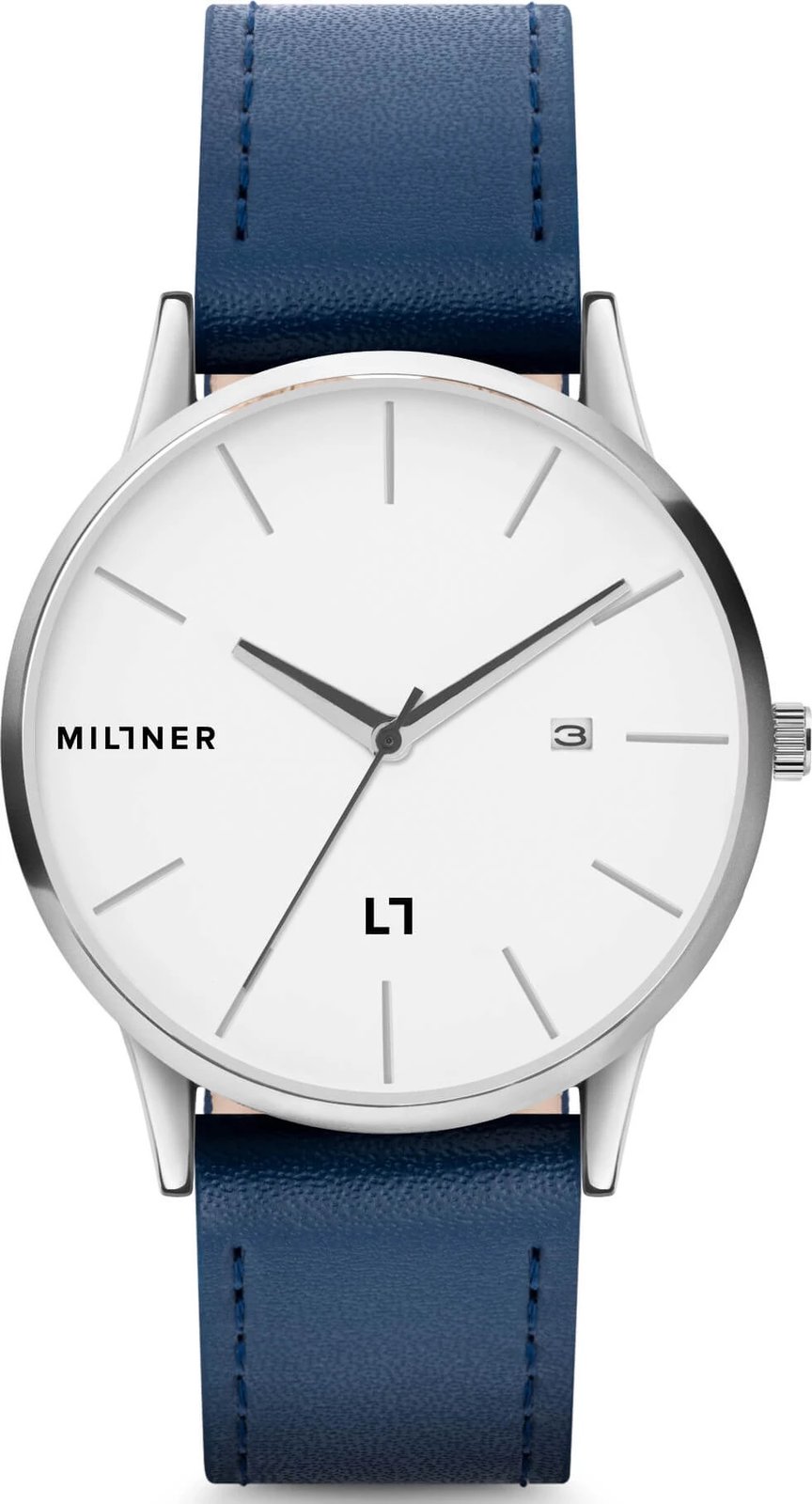 Orë dore MILLNER 8425402504741 për meshkuj, rrip i kaltër