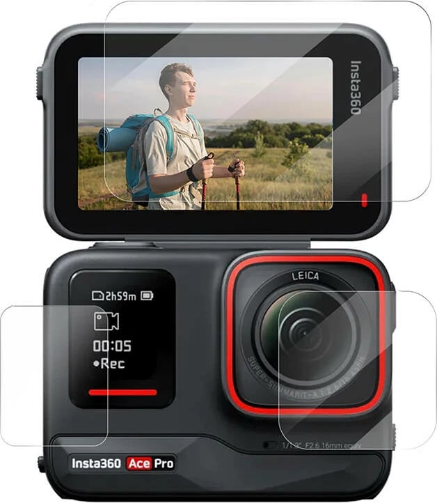 Xham i temperuar për kamera sportive Telesin S6-FLM-02-TIS, për Insta360 Ace Pro / Ace, set Xham i temperuar për kamera sportive Telesin S6-FLM-02-TIS, për Insta360 Ace Pro / Ace, set
