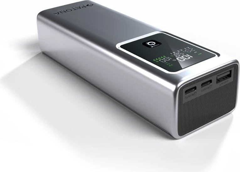 Powerbank PATONA Platinum Powerbank Luxury One PD100, 20000mAh, USB-C + USB-A, Argjendtë, E zezë