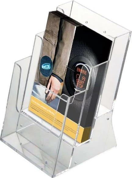 Stendë akrilike M&T 15760, për 3 broshura 1/3 A4