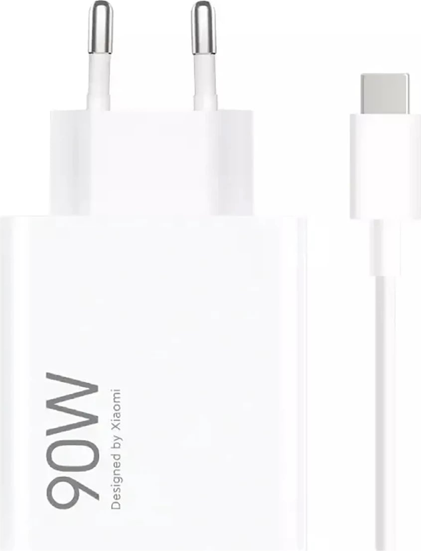 Karikues muri, Xiaomi HyperCharge Combo 90W 6.1A USB-A me kabllo USB-C 1m, prizë EU, i bardhë