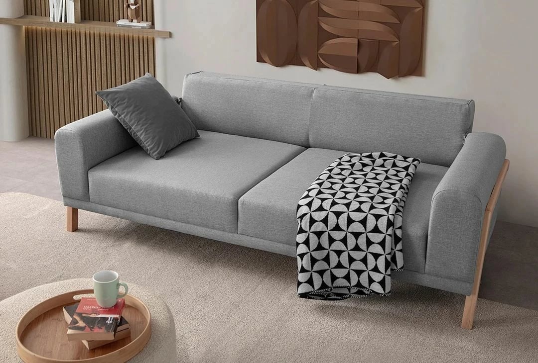 Divan treshe Atelier del Sofa, ngjyrë gri