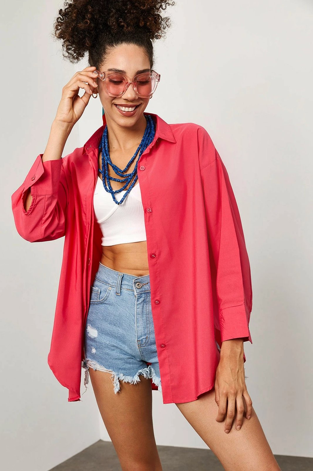 Këmishë femrash Jumeon, X0651, ngjyrë fuchsia