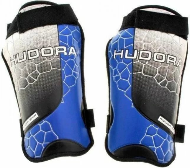 Mbrojtëse për këmbë në futboll Hudora Power Grip 71567, për meshkuj dhe femra, të bardha dhe blu