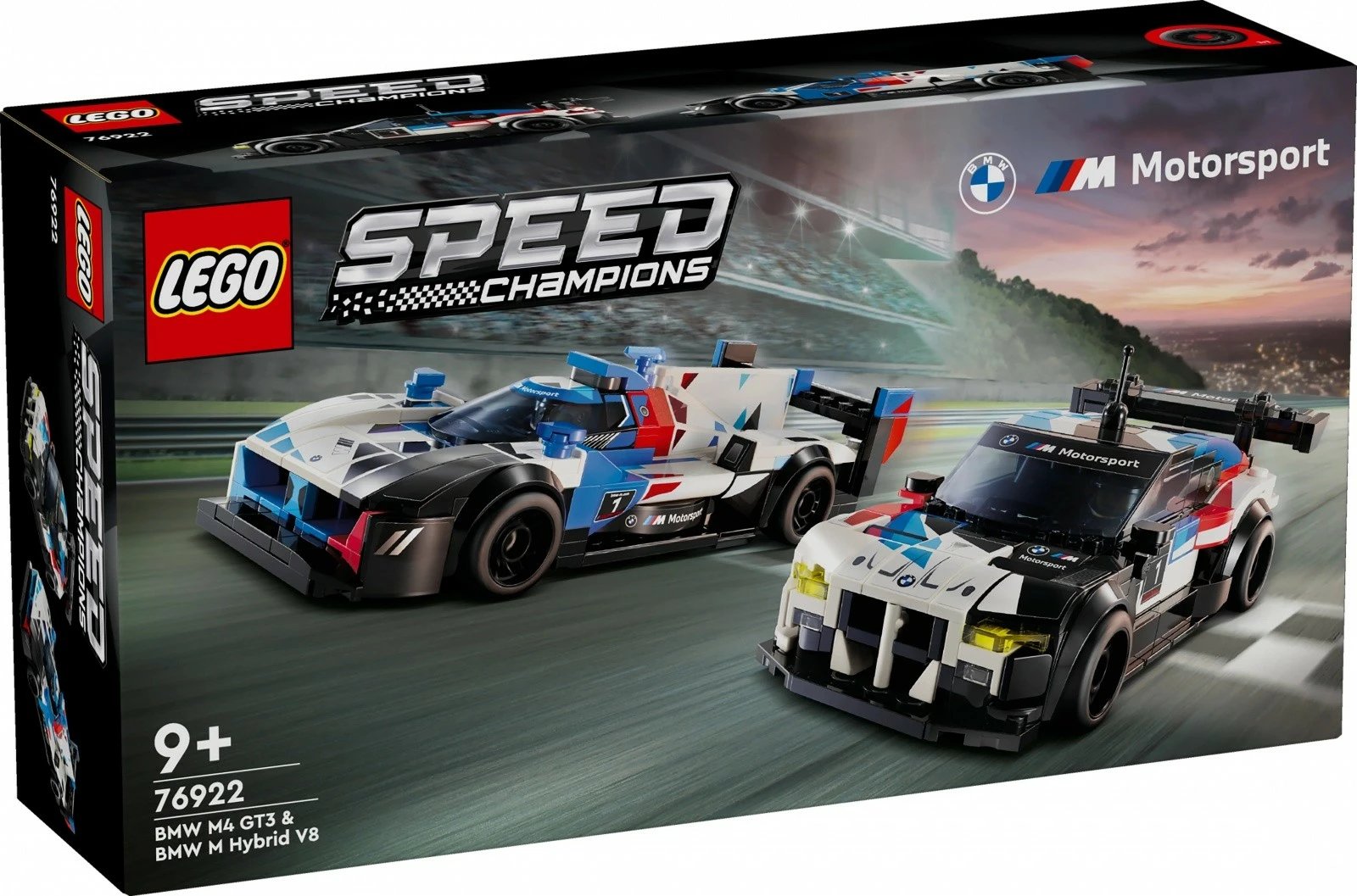 Set ndërtimi LEGO Speed Champions, BMW M4 GT3 & BMW M Hybrid V8, 676 pjesë