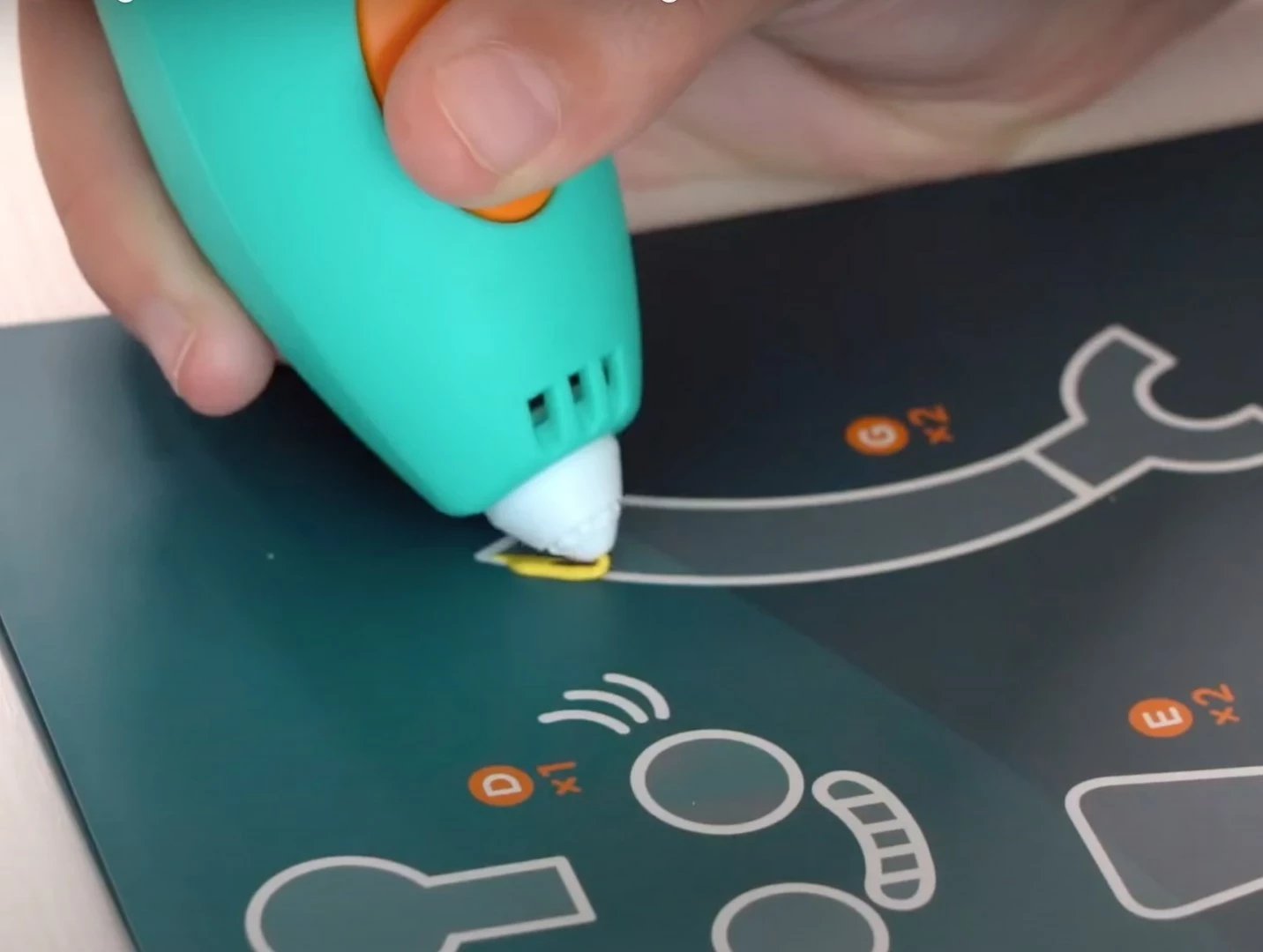 3D Pen 3Doodler Start Plus, Turquoise, Yellow