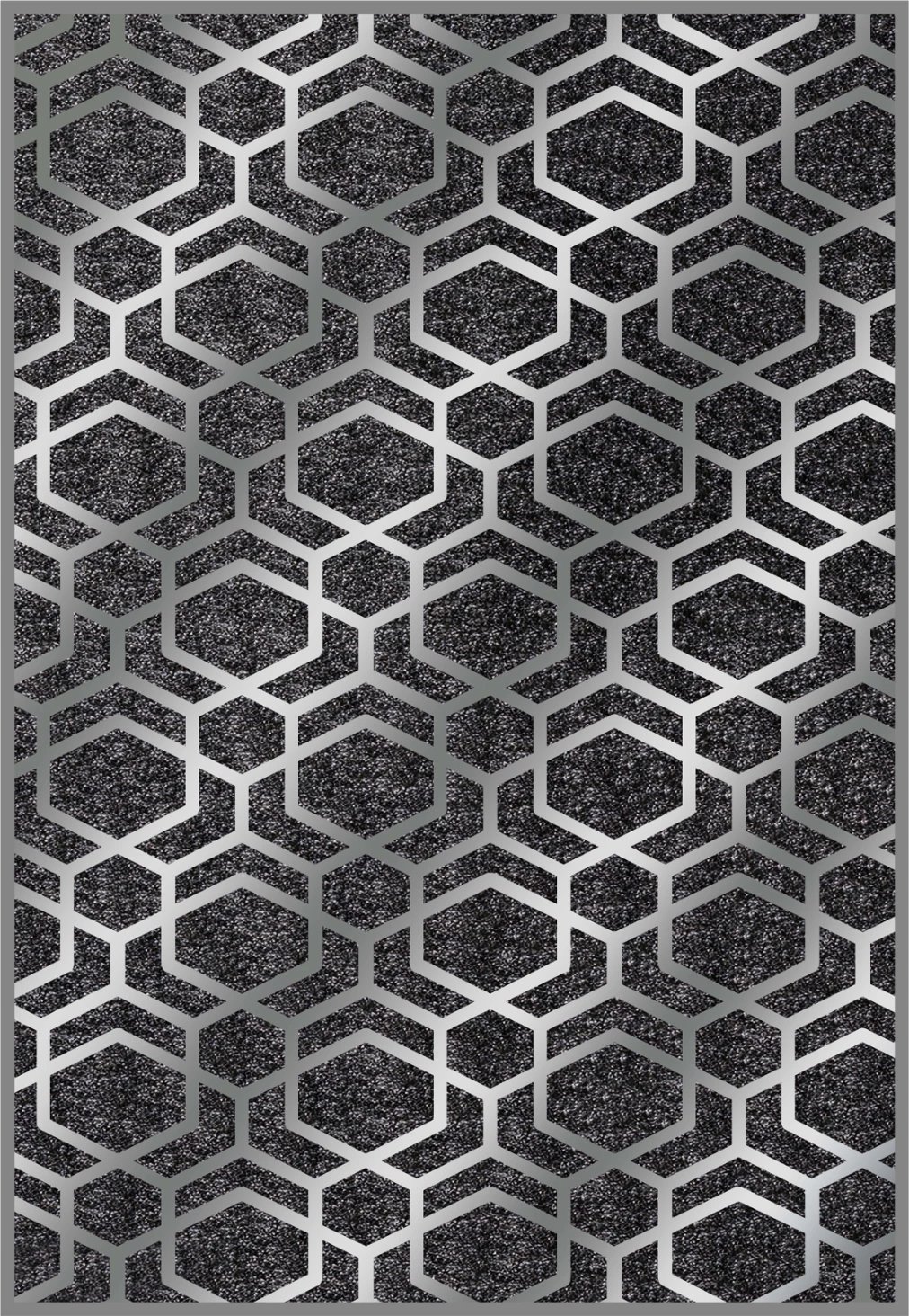 Tapet JOSIANE, gri-argjend, me franja, FH7677.31, 120x170cm