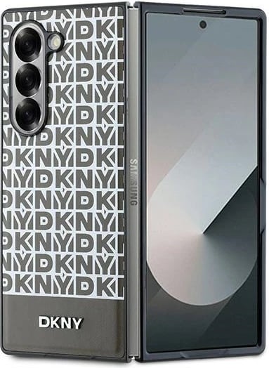 Mbështjellës DKNY Repeat Pattern Bottom Stripe për Samsung Galaxy Z Fold 6, Kafe