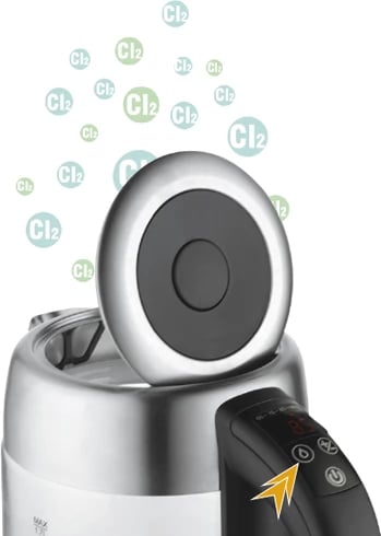 Çajnik elektrik Adler AD 1247 1.7 L kontroll temperature trup xhami inox