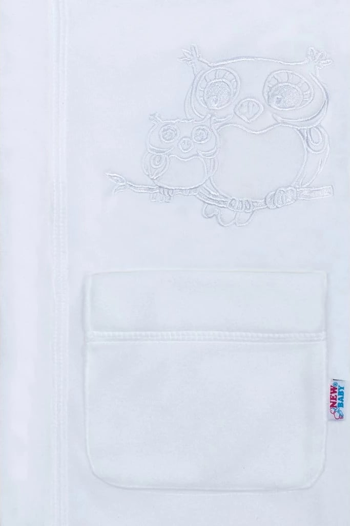 Rrobdeshambër bebe, New Baby, Owls, madhësi 110 (4-5 vjet), 100% poliester, me kapuç, e bardhë