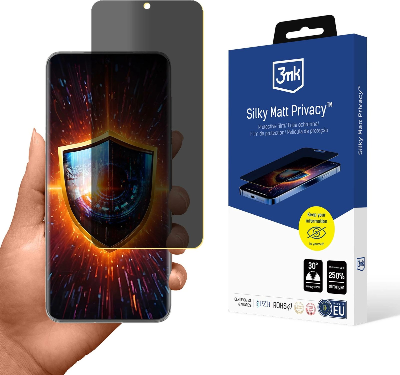 Mbrojtës ekrani privatësie 3mk Silky Matt Privacy për Huawei P60 Pro, Matte
