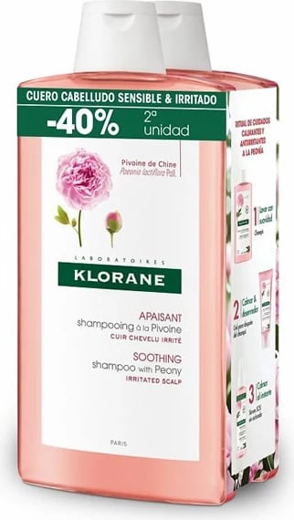 Shampon Klorane Peony duplo 2x400ml