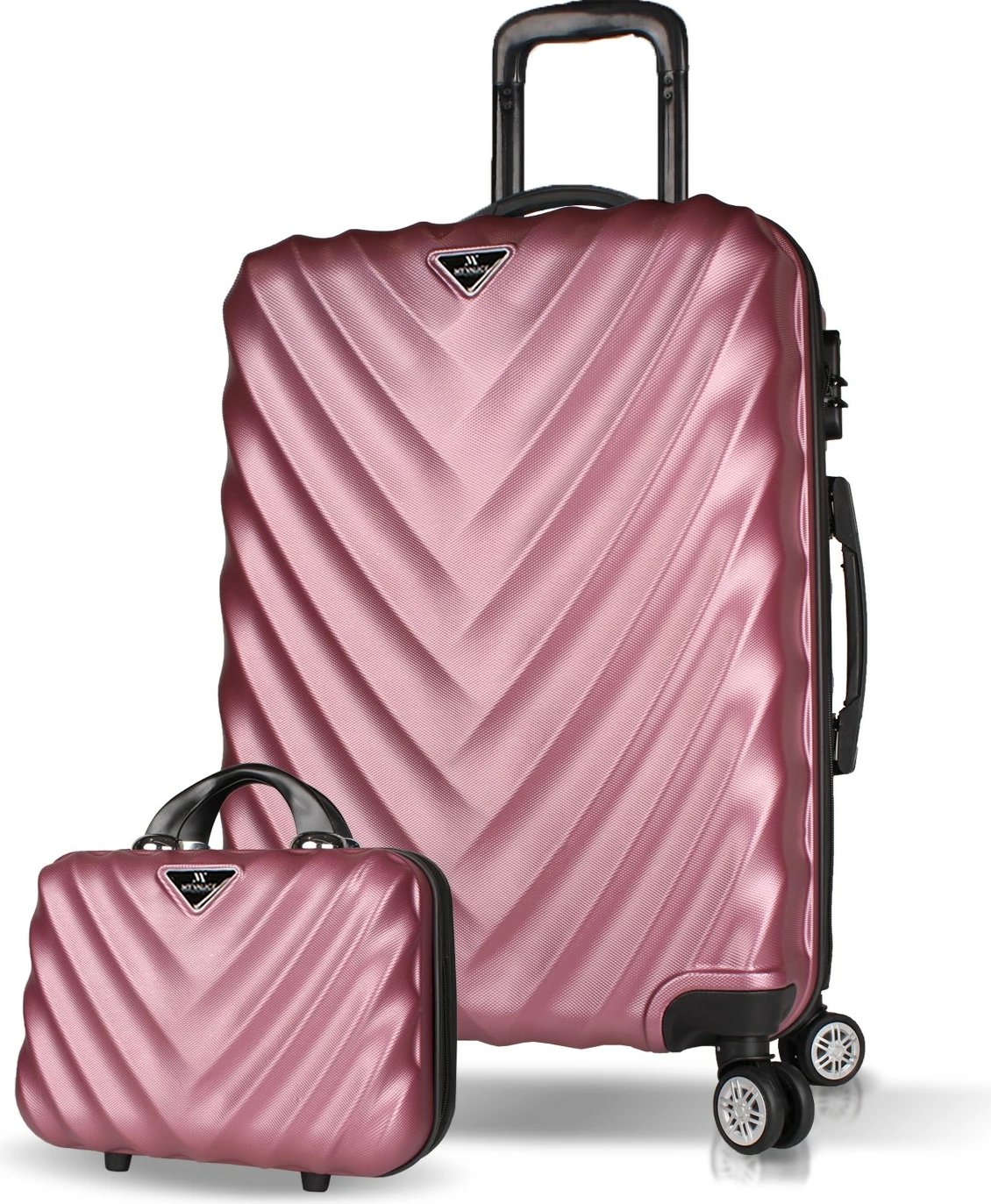 Set valixhesh (2 copë), ngjyrë rozë e artë, Zoozie Bags, 7408