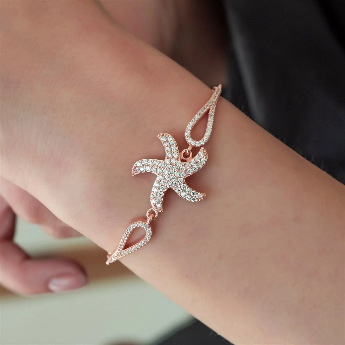 Byzylyk argjendi Jumeon, NRZ99101, ngjyrë rozë e artë, me zirkon