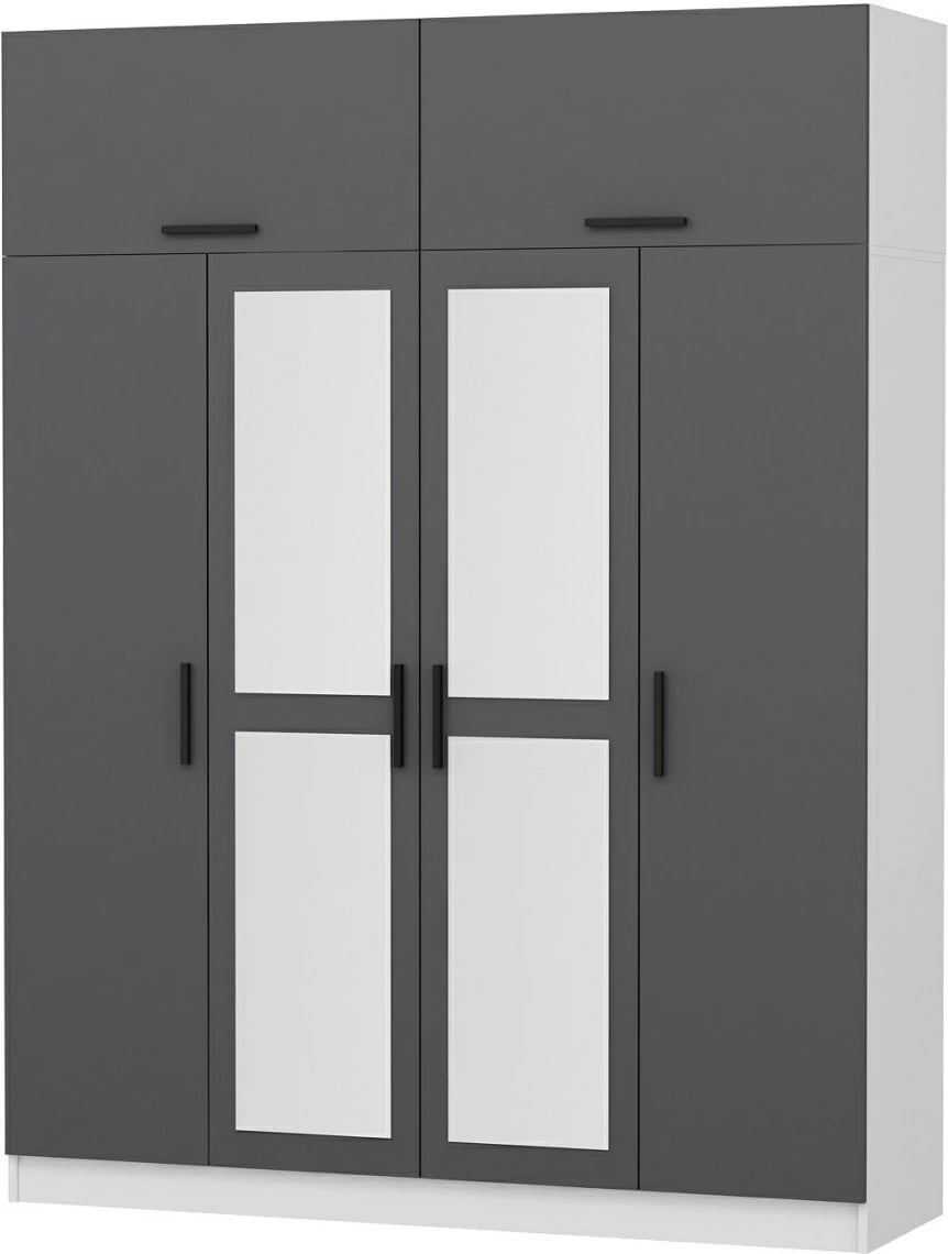 Dollap garderobe Skye Decor, ngjyrë antracit, Kale - 5247