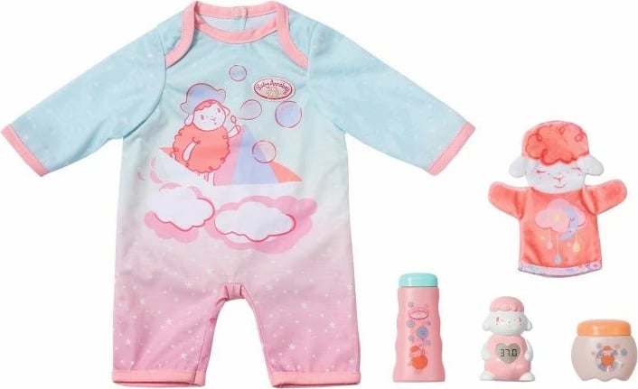 Set kujdesi për kukullë Baby Annabell, Zapf, 703274-116720, Rozë/Blu, 5 pjesë