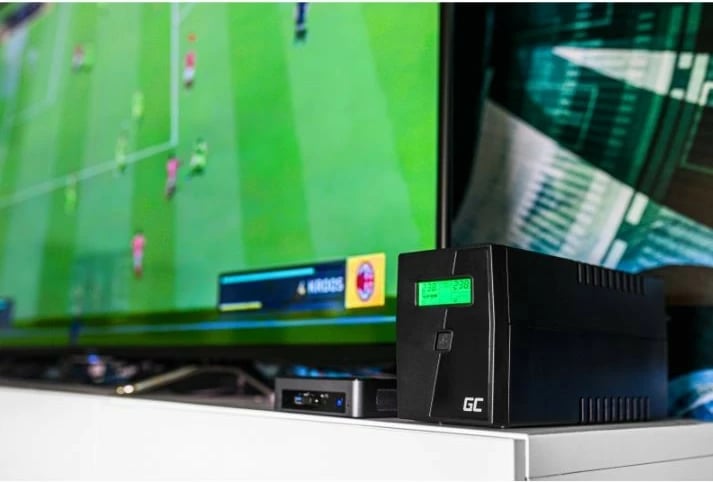 UPS Green Cell UPS02, 800VA 480W, Tower, Ekran LCD, e zezë UPS Green Cell UPS02, 800VA 480W, Tower, Ekran LCD, e zezë