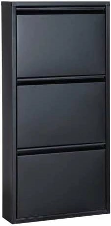 Dollap për këpuca, metalik, ngjyrë e zezë, Skye Decor Torino 3