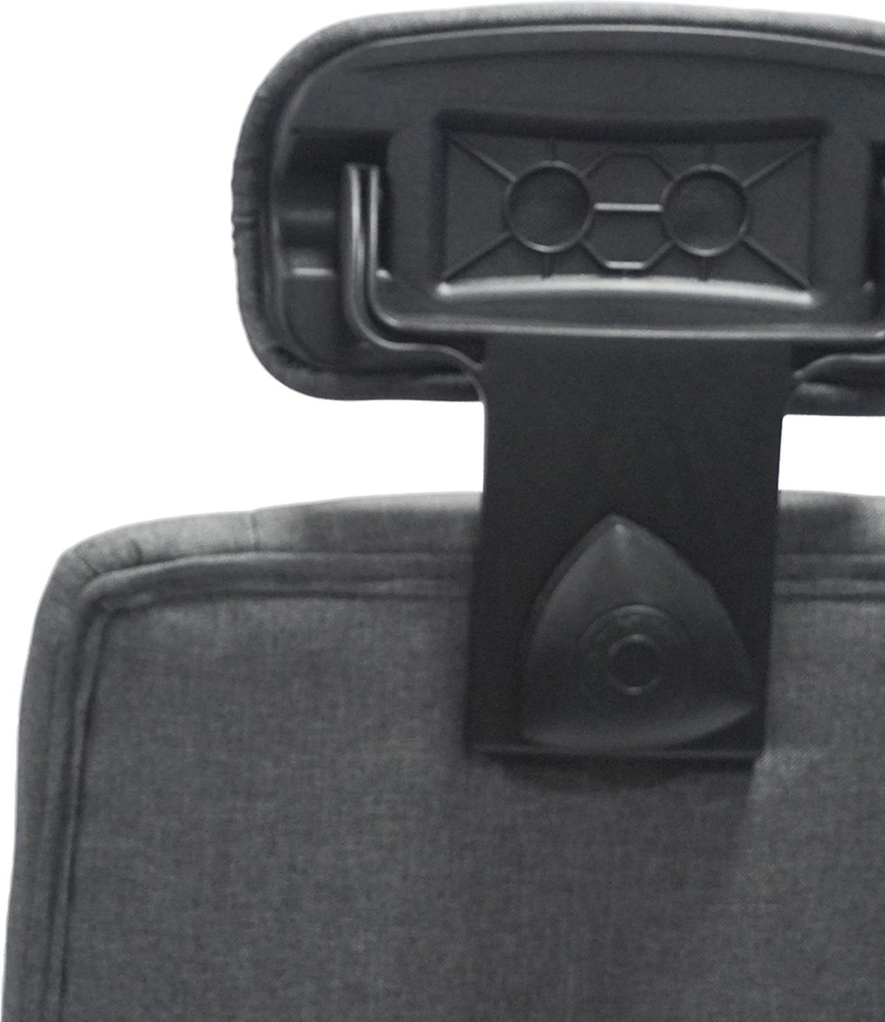 Karrige zyre NIMBLE FH1199.12, pëlhurë gri, kornizë dhe bazë najloni e zezë, 51x61x130H cm