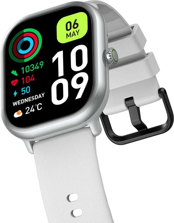 Smartwatch Zeblaze GTS 3 Pro, 1.97" AMOLED, i bardhë