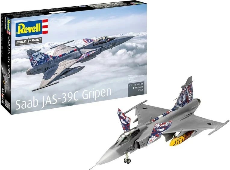 Model plastik avion Saab JAS 39C Gripen Revell 1:72 Model plastik avion Saab JAS 39C Gripen Revell 1:72