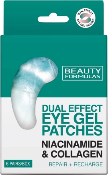 Patches për sy për femra Beauty Formulas Double Effect Niacinamide & Collagen, 6 palë