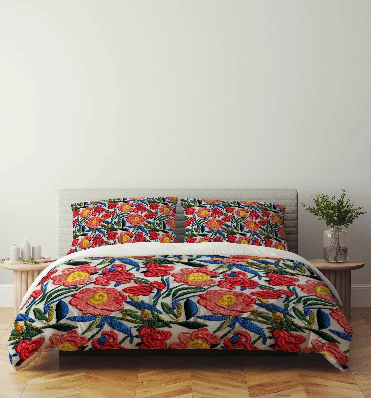 Set mbulesë për jorgan dopio, shumëngjyrëshe, L'essentiel, FLW_DVT25-39