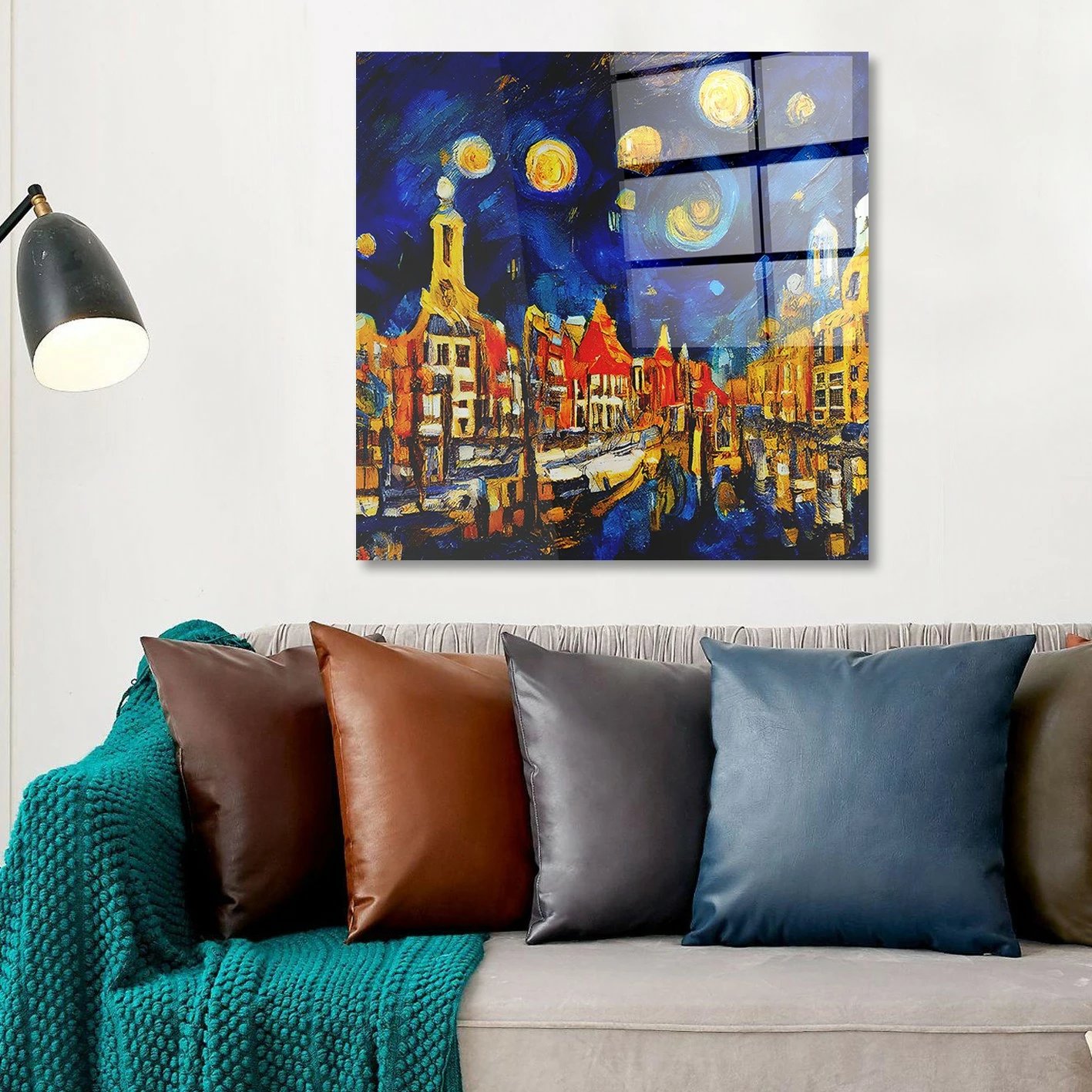 Pikturë dekorative prej xhami të temperuar, shumëngjyrëshe, CAM4088_7070, 70x70cm Pikturë dekorative prej xhami të temperuar, shumëngjyrëshe, CAM4088_7070, 70x70cm