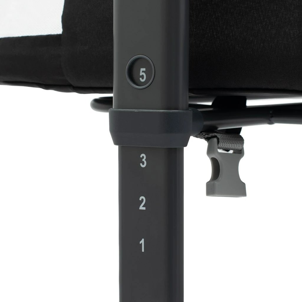 djep anësor Baby Mix Rose me rregullim 5 nivele, rrota me frena, dyshek i përfshirë, kornizë çeliku, zi