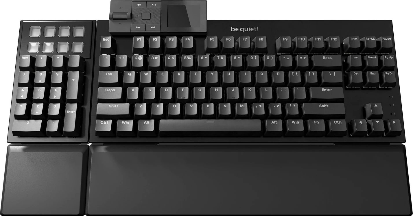 Tastierë mekanike gaming be quiet! Dark Mount Silent Linear, USB Type-C, RGB LED, Full-size, QWERTY US, e zezë