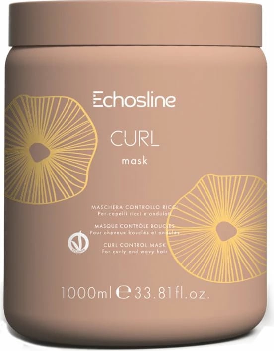 Maskë për flokë kaçurrela dhe me onde ECHOSLINE Curl për femra, 1000ml