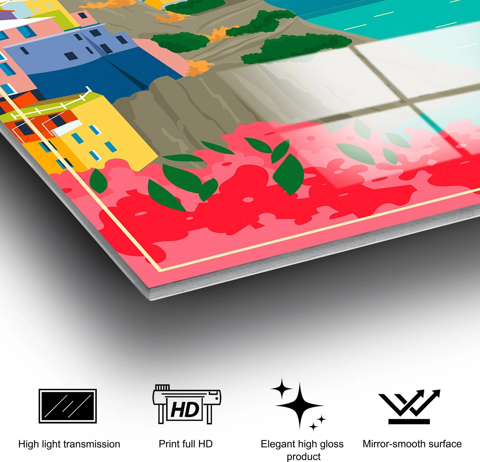 Pikturë dekorative prej xhami të temperuar, Wallity UV-1025, 30x45cm